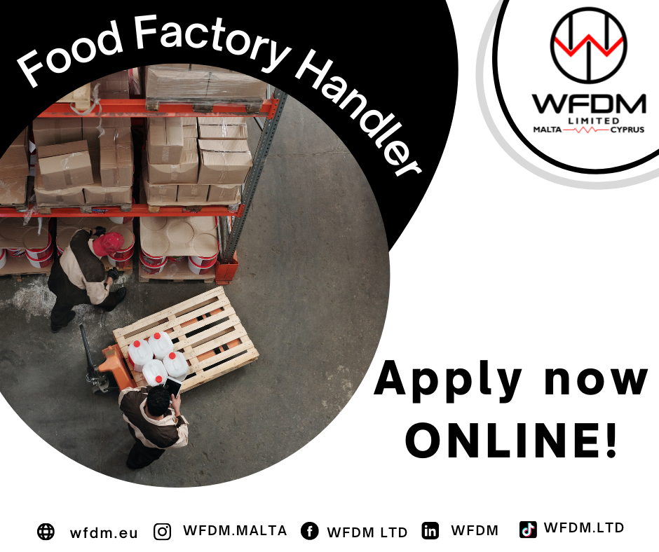 Food Factory Handler WFDM LTD Malta Recruitment Services